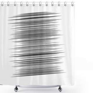 Personality  Random Lines Element. Random Horizontal Lines. Irregular Straigh Shower Curtains