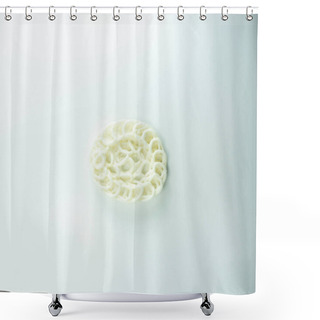 Personality  Krupuk Or Kerupuk, Traditional Indonesian Crackers On A White Background. Shower Curtains