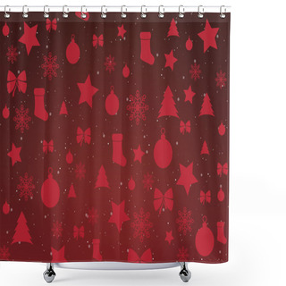 Personality  Merry Christmas Background,vector Shower Curtains