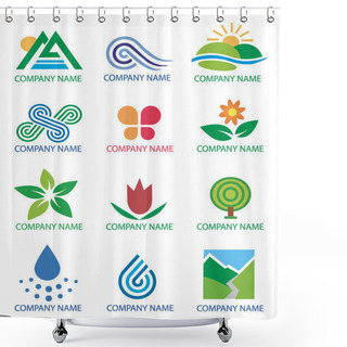Personality  Logos_symbols_nature_landscape Shower Curtains