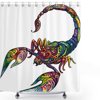 Personality  Cheerful Scorpion Shower Curtains