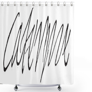 Personality  Signature Of Catherine De Medici, Queen Of France, Wife Of Henry Shower Curtains
