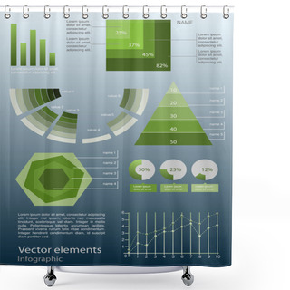 Personality  Vector Infographic Elements. Vector Illustration  Shower Curtains