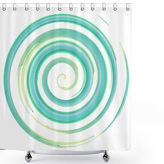 Personality  Blue Watercolor Spiral, Elements For Design, Vector Illustration Shower Curtains