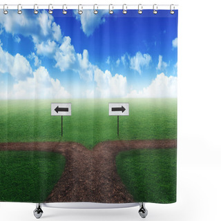 Personality  Oad With Two Arrows Shower Curtains