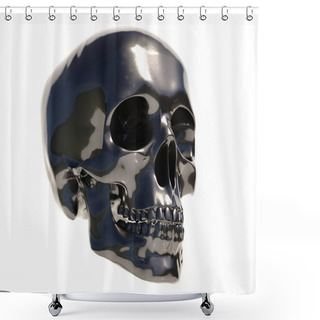 Personality  Human Skull Art Image Shower Curtains