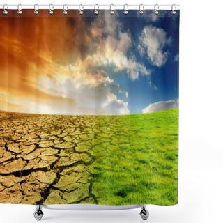 Personality  Global Warming Concept Shower Curtains