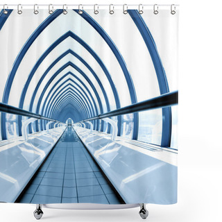 Personality  Symmetric Modern Hall Inside Airport Shower Curtains