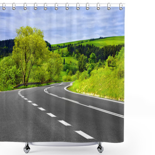 Personality  Summer Mountain Travel Shower Curtains