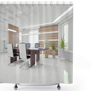 Personality  Modern Office Interior Shower Curtains
