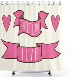 Personality  Valentine's Day Greeting Card Shower Curtains