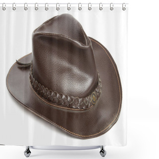 Personality  Cowboy Hat Isolated On White. Shower Curtains
