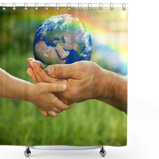Personality  Earth. Elements Of This Image Furnished By NASA Shower Curtains