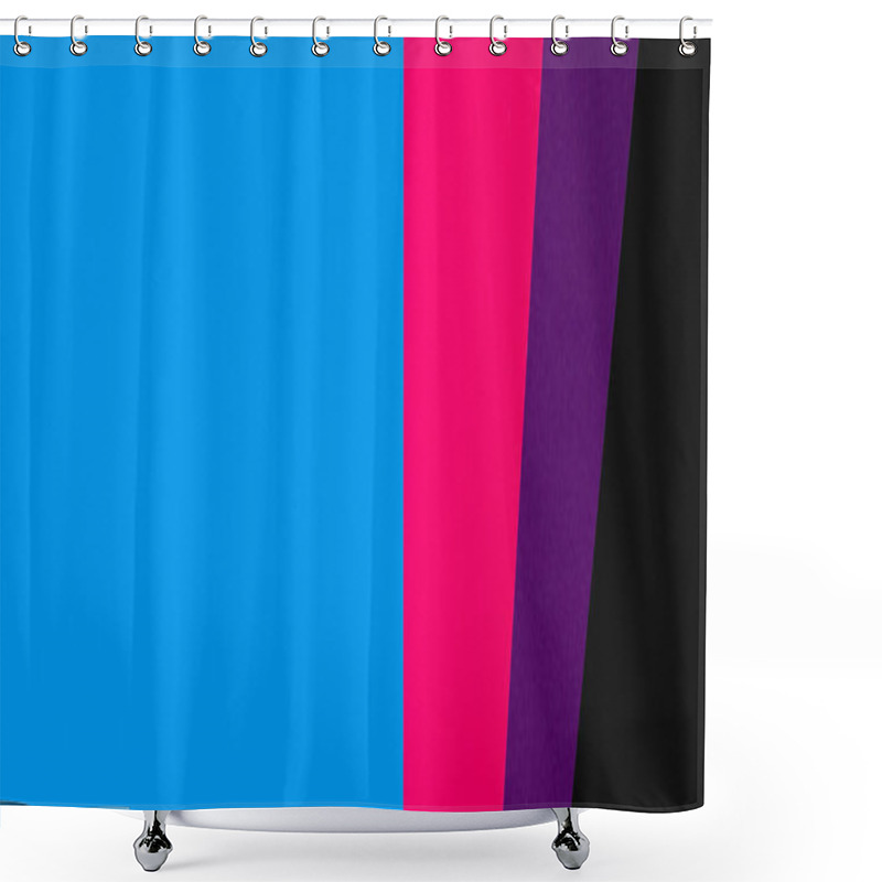 Personality  Abstract Background With Purple And Crimson Rectangles And Blue Copy Space, Banner Shower Curtains