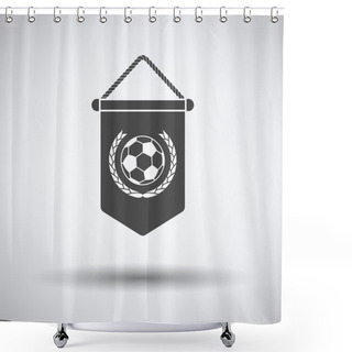 Personality  Football Pennant Icon Shower Curtains