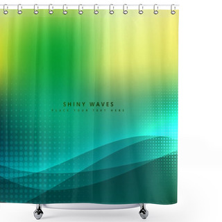 Personality  Wave Background With Halftones Shower Curtains