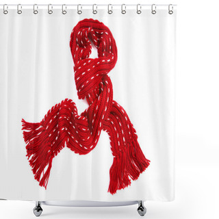 Personality  Red Scarf Shower Curtains