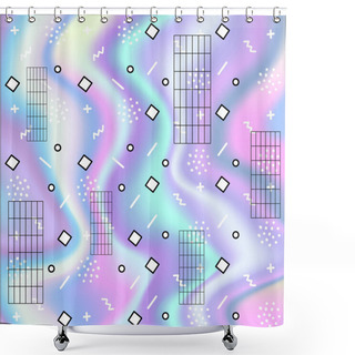 Personality  Creative Illustration Memphis Style Shower Curtains