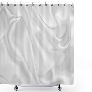 Personality  White Silk Shower Curtains