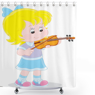 Personality  Little Violinist Shower Curtains