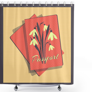 Personality  Passport Cover, Vector Design Shower Curtains