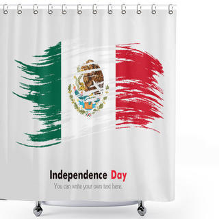 Personality  Flag Of Mexico In Grungy Style. Shower Curtains
