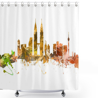 Personality  Kuala Lumpur City Skyline Shower Curtains