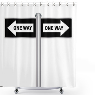 Personality  One Way Sign Shower Curtains