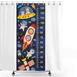 Personality  Growth Measure With Animals In Cosmos Shower Curtains