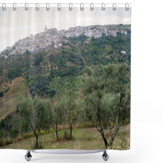 Personality  Basilicata (Potenza) - Oppido Lucano, Ancient Town And Olive Tre Shower Curtains