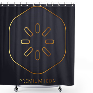 Personality  Birghtness Golden Line Premium Logo Or Icon Shower Curtains