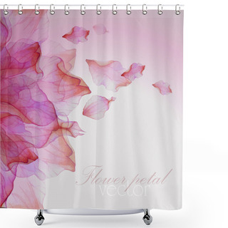 Personality  Watercolor Floral  Pattern With Petals Shower Curtains
