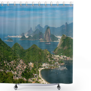 Personality  Beautiful Scenery Of Rio De Janeiro Mountains From The City Park Of Niteroi Shower Curtains