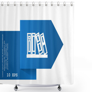 Personality  Stack Of Books Icon Shower Curtains