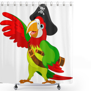 Personality  Pirate Parrot Shower Curtains