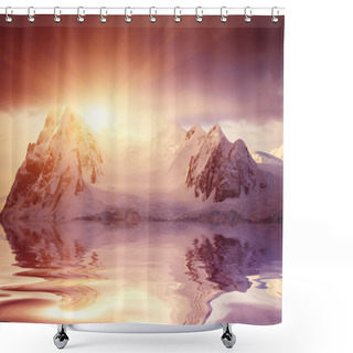 Personality  Beautiful Snow-capped Mountains Shower Curtains