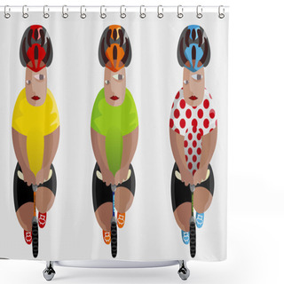 Personality  Tour De France Winners Shower Curtains