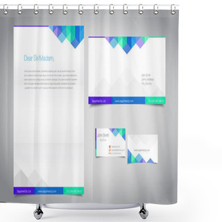 Personality  Business Card, Corporate Identity And Logo Template. Vector Format, Editable Shower Curtains