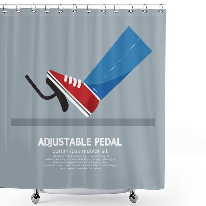Personality  Adjustable Pedal Vector Illustration shower curtains