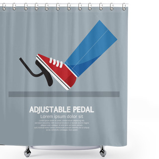 Personality  Adjustable Pedal Vector Illustration Shower Curtains