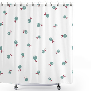 Personality  Doodle Style Ornament  Cherry Background. Shower Curtains