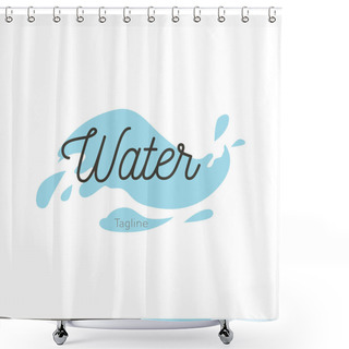 Personality  Water Drop Symbol Logo Design Template Icon. May Be Used In Ecol Shower Curtains