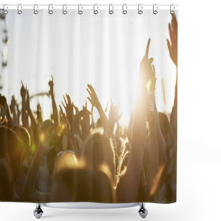 Personality  Audience At Music Festival Shower Curtains