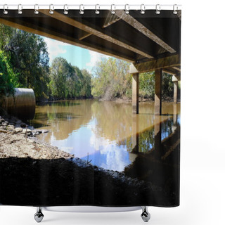 Personality  Under The Bridge On The Vermilion River In Lafayette Louisiana Shower Curtains