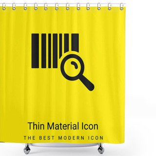 Personality  Barcode Identification Minimal Bright Yellow Material Icon Shower Curtains