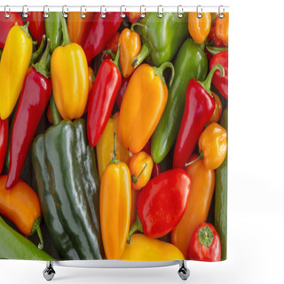 Personality  Hot Sweet And Chili Pepper Varieties Shower Curtains