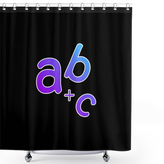Personality  Alphabet Blue Gradient Vector Icon Shower Curtains