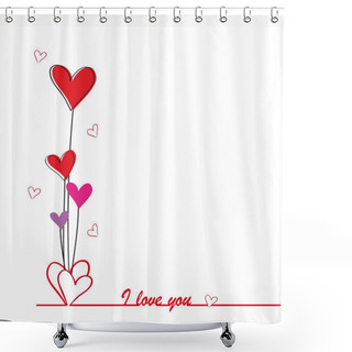 Personality  Card On Valentine's Day Shower Curtains