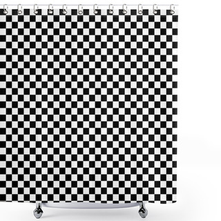 Personality  Checkered, Chequered Seamless Pattern. Chess Squares Repeatable  Shower Curtains