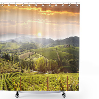 Personality  Vineyeard In Chianti, Tuscany, Italy Shower Curtains